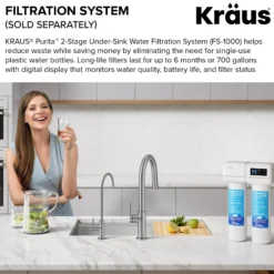 Single Handle Drinking Water Filter Faucet for Reverse Osmosis or Water Filtration System in Brushed Brass
