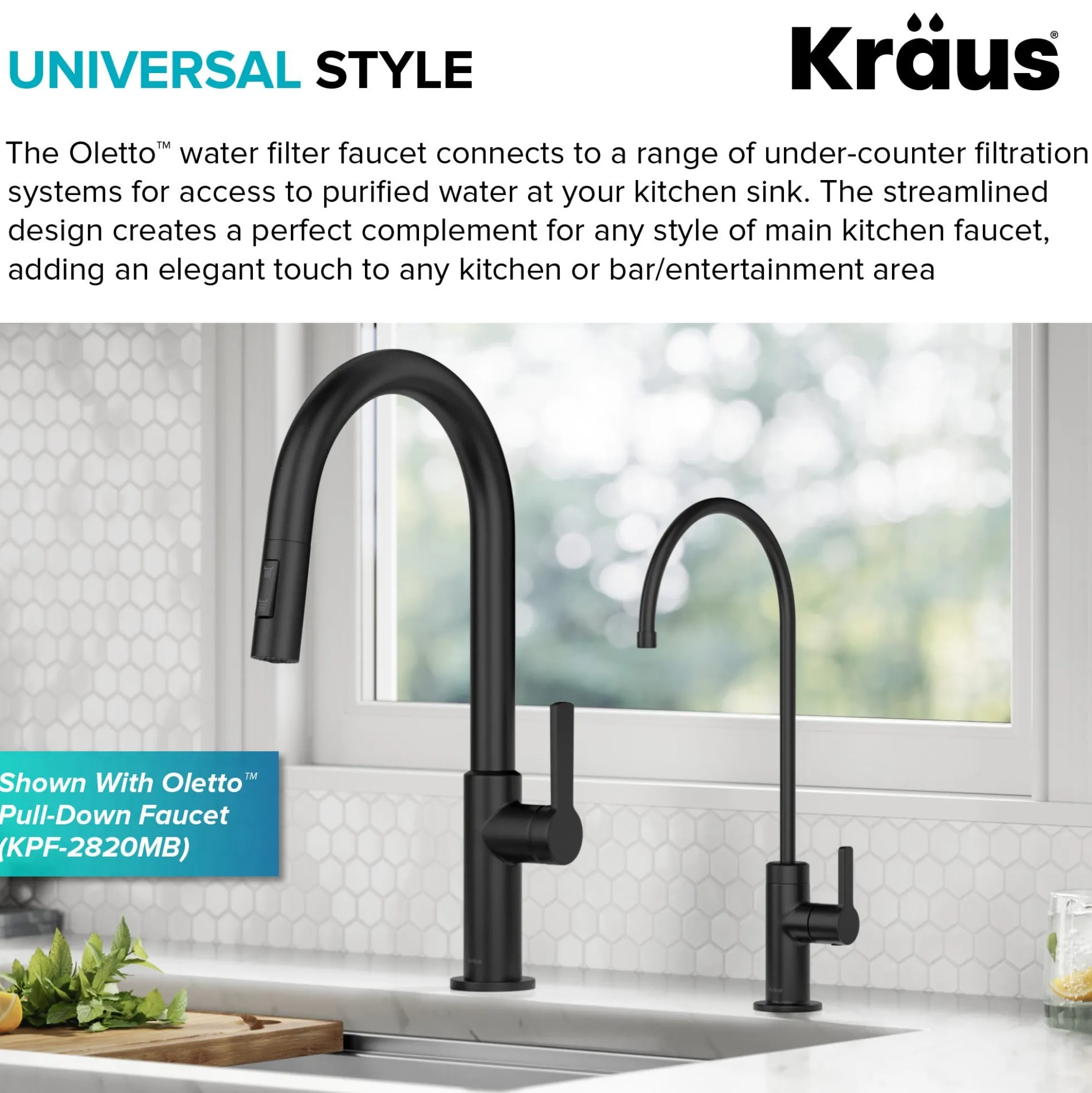 Single Handle Drinking Water Filter Faucet for Reverse Osmosis or Water Filtration System in Matte Black