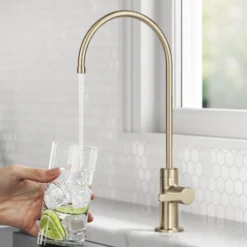 Single Handle Drinking Water Filter Faucet for Reverse Osmosis or Water Filtration System in Spot-Free Antique Champagne Bronze