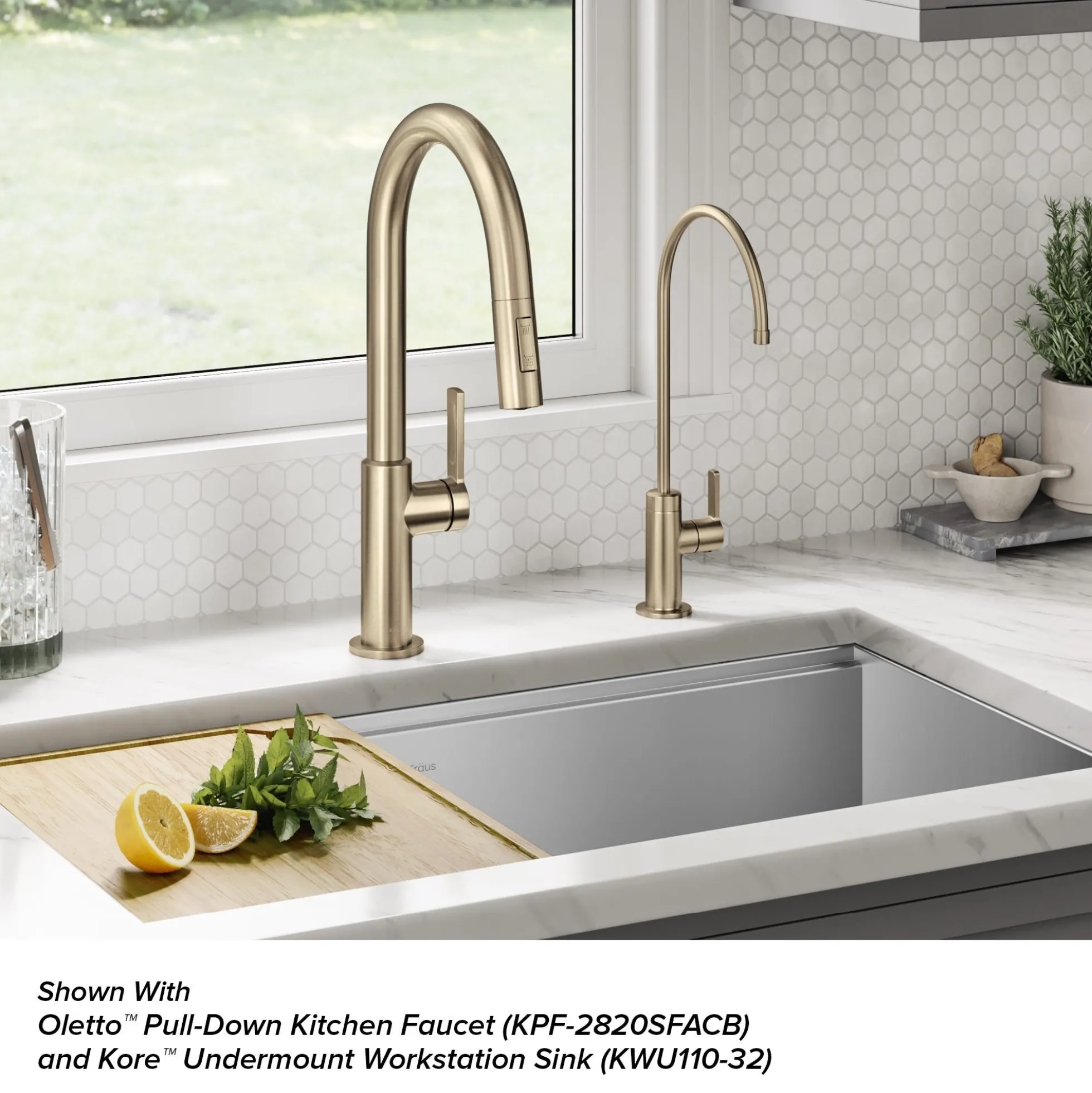 Single Handle Drinking Water Filter Faucet for Reverse Osmosis or Water Filtration System in Spot-Free Antique Champagne Bronze
