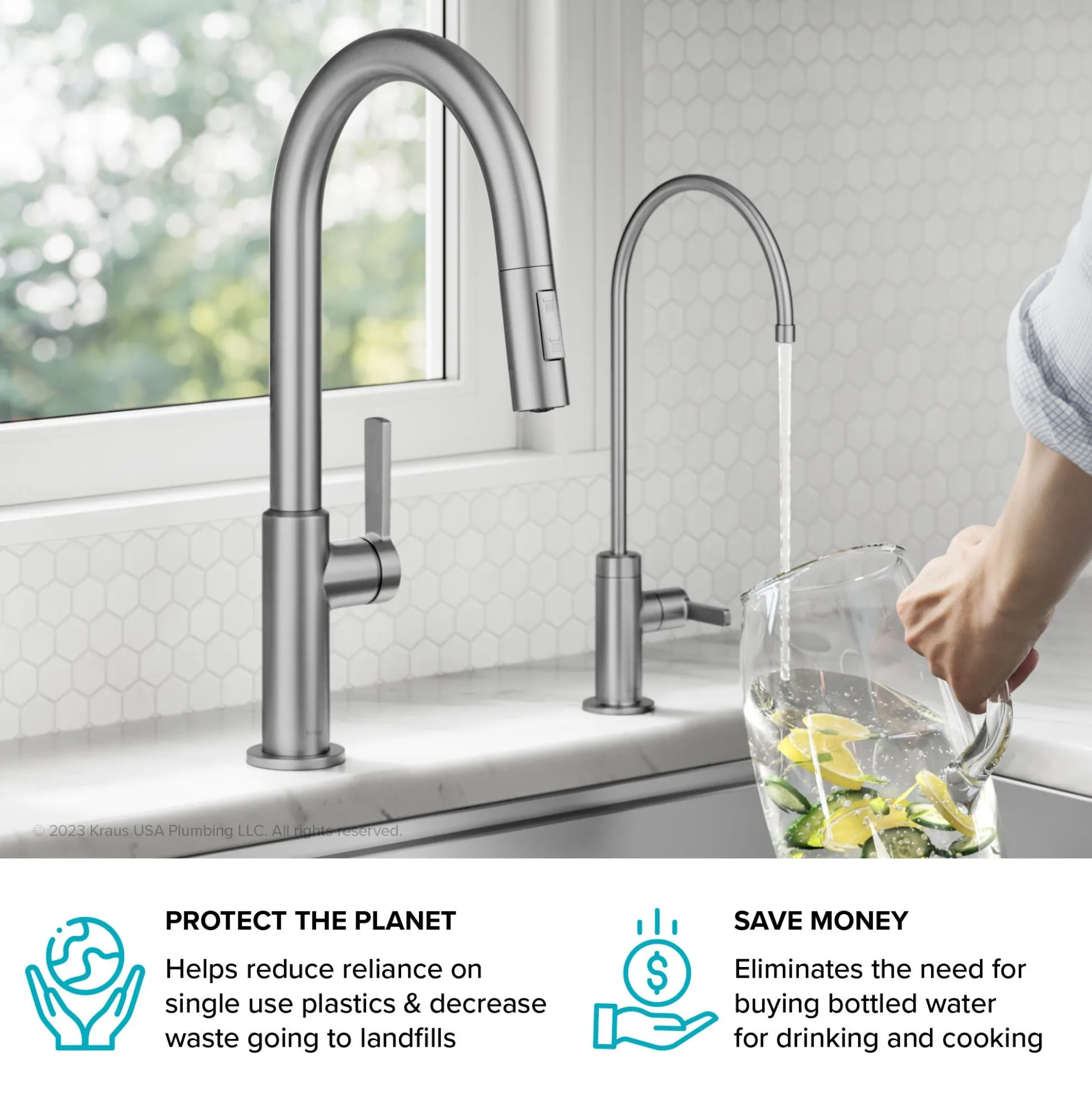 Single Handle Drinking Water Filter Faucet for Reverse Osmosis or Water Filtration System in Spot-Free Stainless Steel
