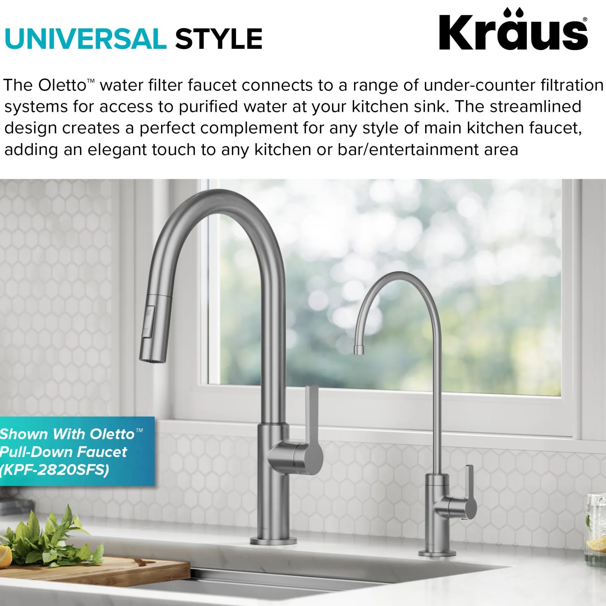 Single Handle Drinking Water Filter Faucet for Reverse Osmosis or Water Filtration System in Spot-Free Stainless Steel