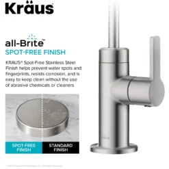Single Handle Drinking Water Filter Faucet for Reverse Osmosis or Water Filtration System in Spot-Free Stainless Steel