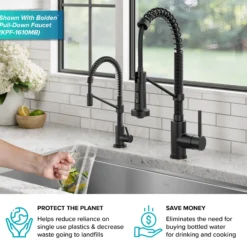 Single Handle Drinking Water Filter Faucet for Reverse Osmosis or Water Filtration System in Matte Black