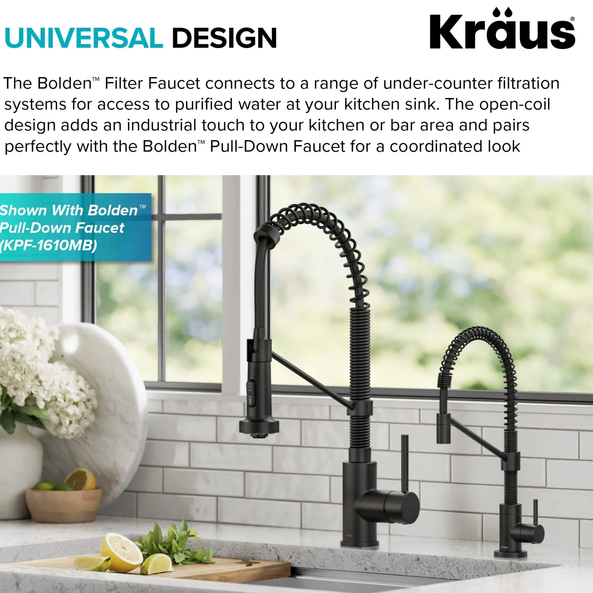 Single Handle Drinking Water Filter Faucet for Reverse Osmosis or Water Filtration System in Matte Black