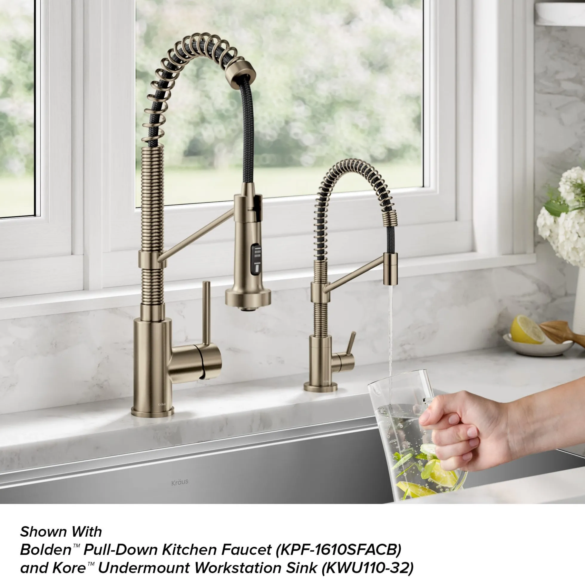 Single Handle Drinking Water Filter Faucet for Reverse Osmosis or Water Filtration System in Spot-Free Antique Champagne Bronze