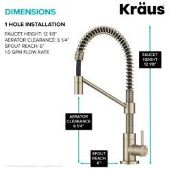 Single Handle Drinking Water Filter Faucet for Reverse Osmosis or Water Filtration System in Spot-Free Antique Champagne Bronze