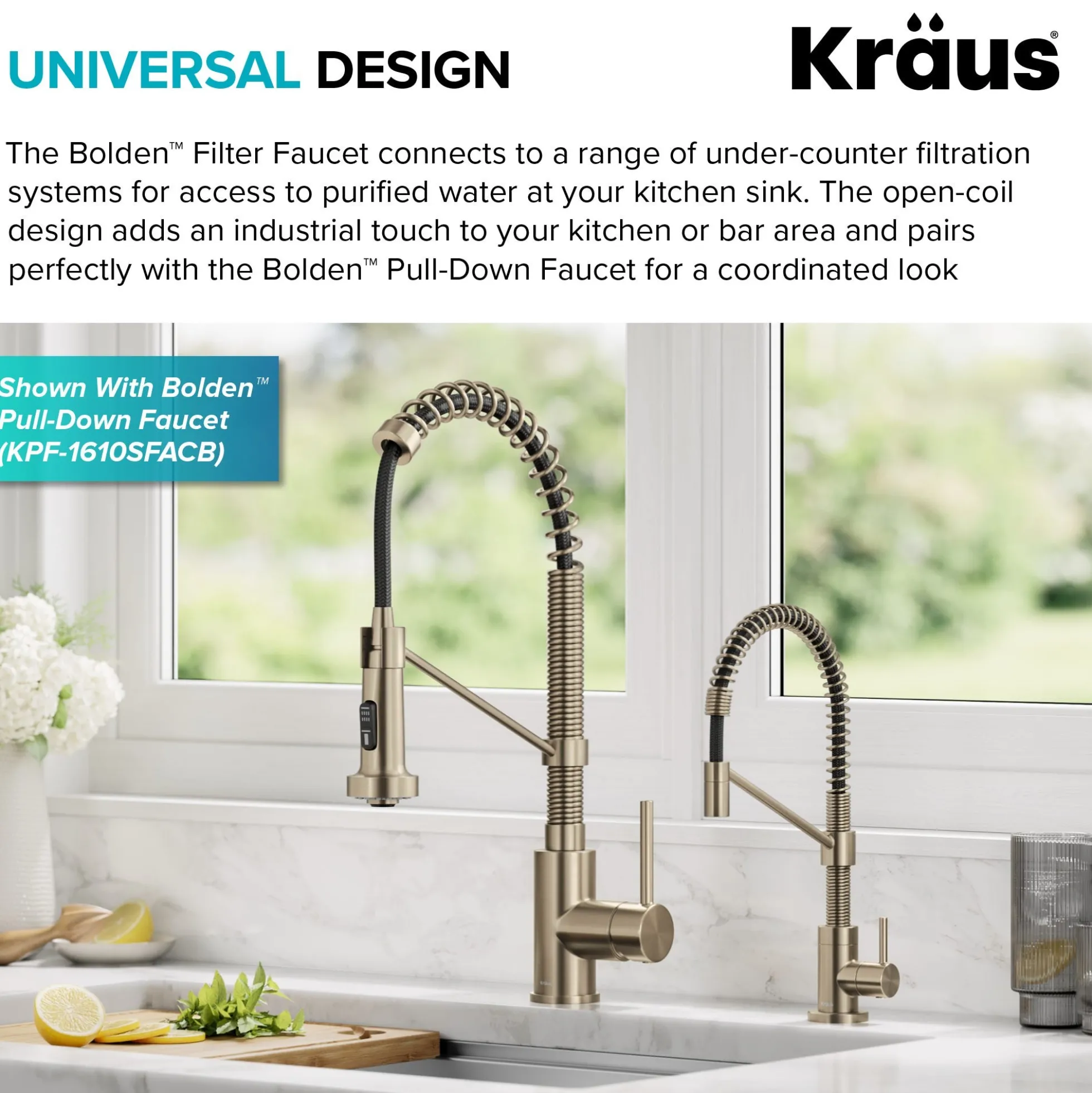 Single Handle Drinking Water Filter Faucet for Reverse Osmosis or Water Filtration System in Spot-Free Antique Champagne Bronze