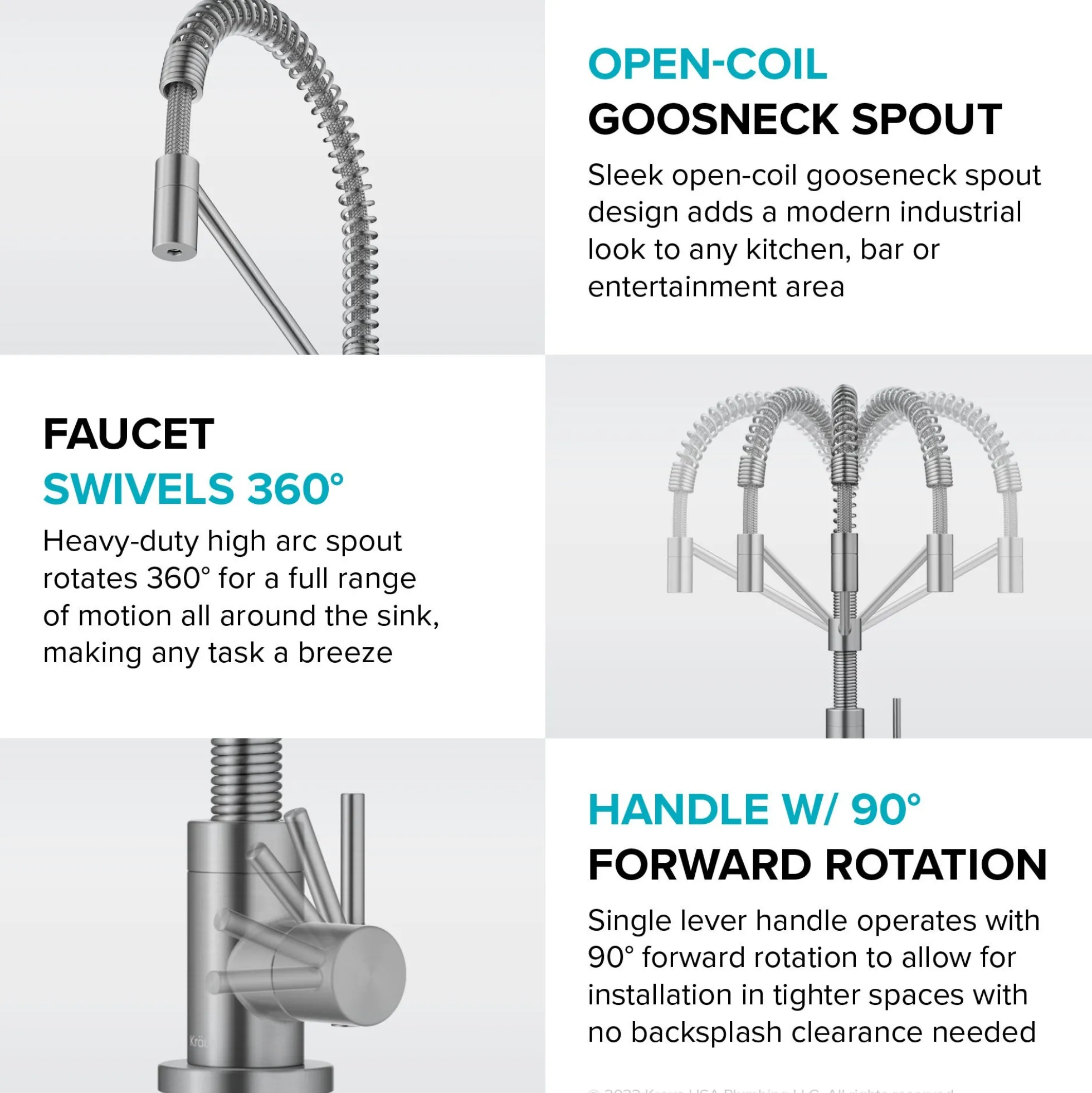 Single Handle Drinking Water Filter Faucet for Reverse Osmosis or Water Filtration System in Spot-Free Stainless Steel