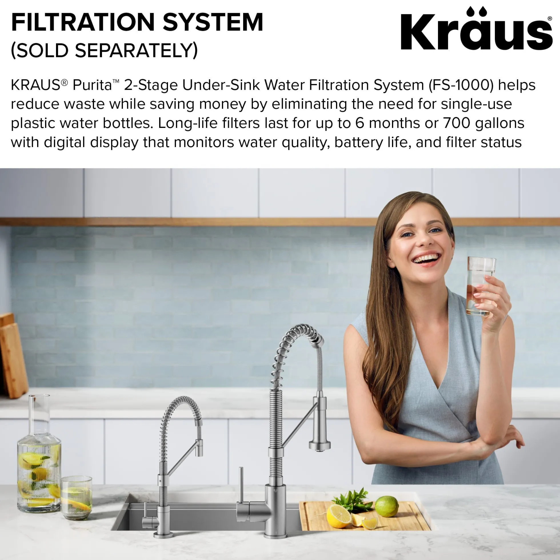 Single Handle Drinking Water Filter Faucet for Reverse Osmosis or Water Filtration System in Spot-Free Stainless Steel