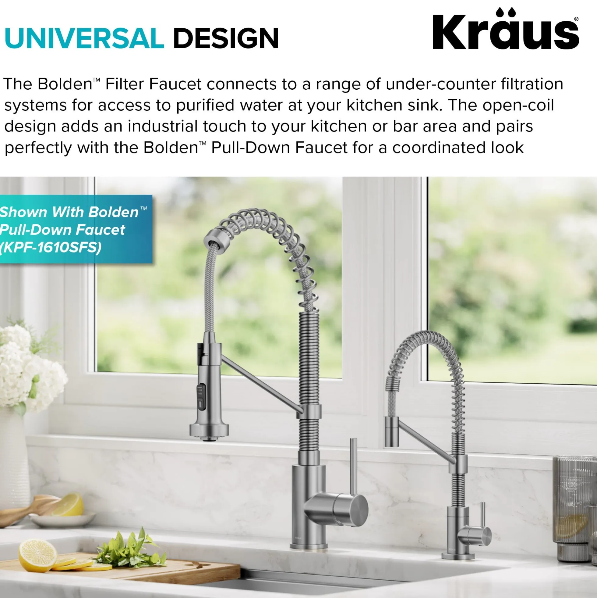 Single Handle Drinking Water Filter Faucet for Reverse Osmosis or Water Filtration System in Spot-Free Stainless Steel