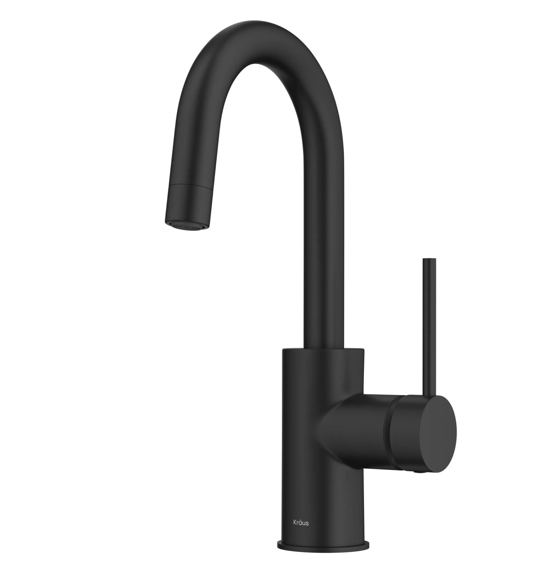 Single Handle Kitchen Bar Faucet with QuickDock Top Mount Installation Assembly in Matte Black