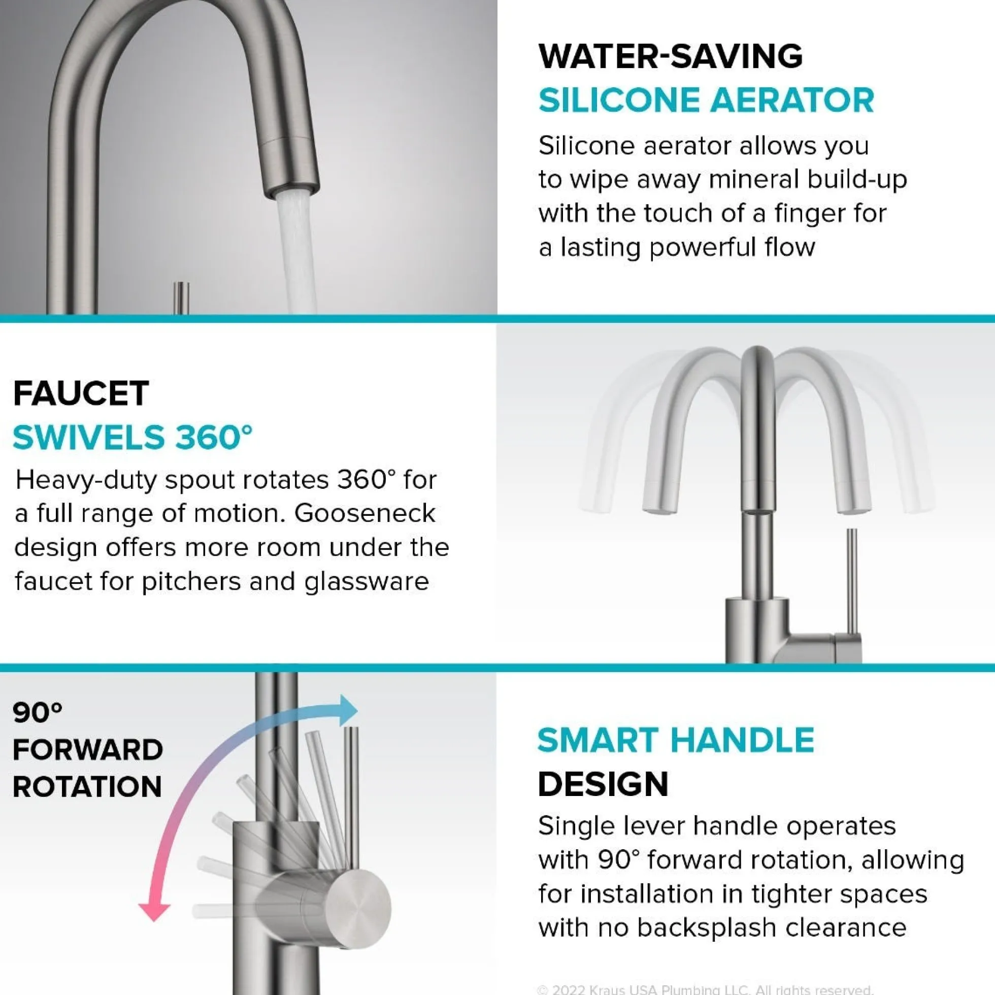 Single Handle Kitchen Bar Faucet with QuickDock Top Mount Installation Assembly in Matte Black