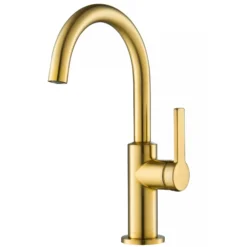 Single Handle Kitchen Bar Faucet in Brushed Brass