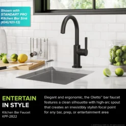 Single Handle Kitchen Bar Faucet in Matte Black