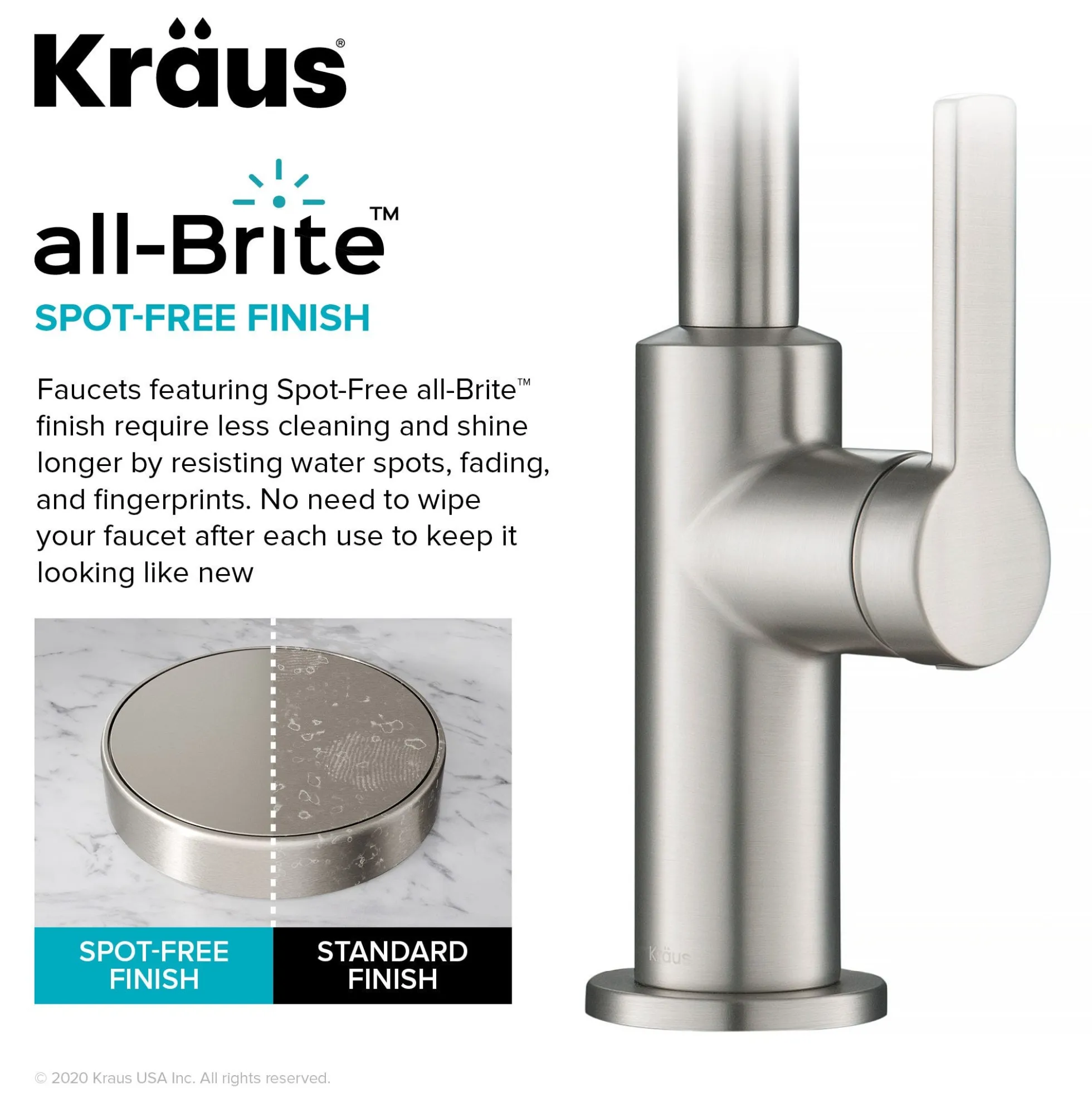 Single Handle Kitchen Bar Faucet in Spot Free Stainless Steel