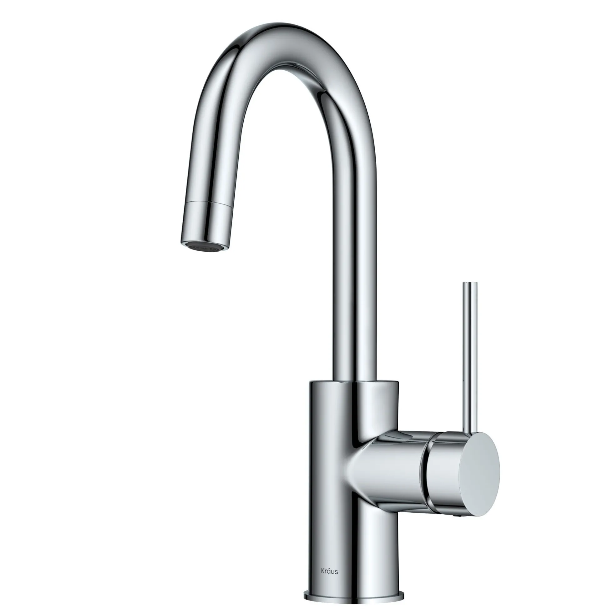 Single Handle Kitchen Bar Faucet with QuickDock Top Mount Installation Assembly in Chrome