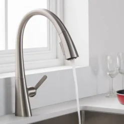 Single Handle Pull-Down Kitchen Faucet in Spot Free Stainless Steel