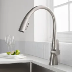 Single Handle Pull-Down Kitchen Faucet in Spot Free Stainless Steel