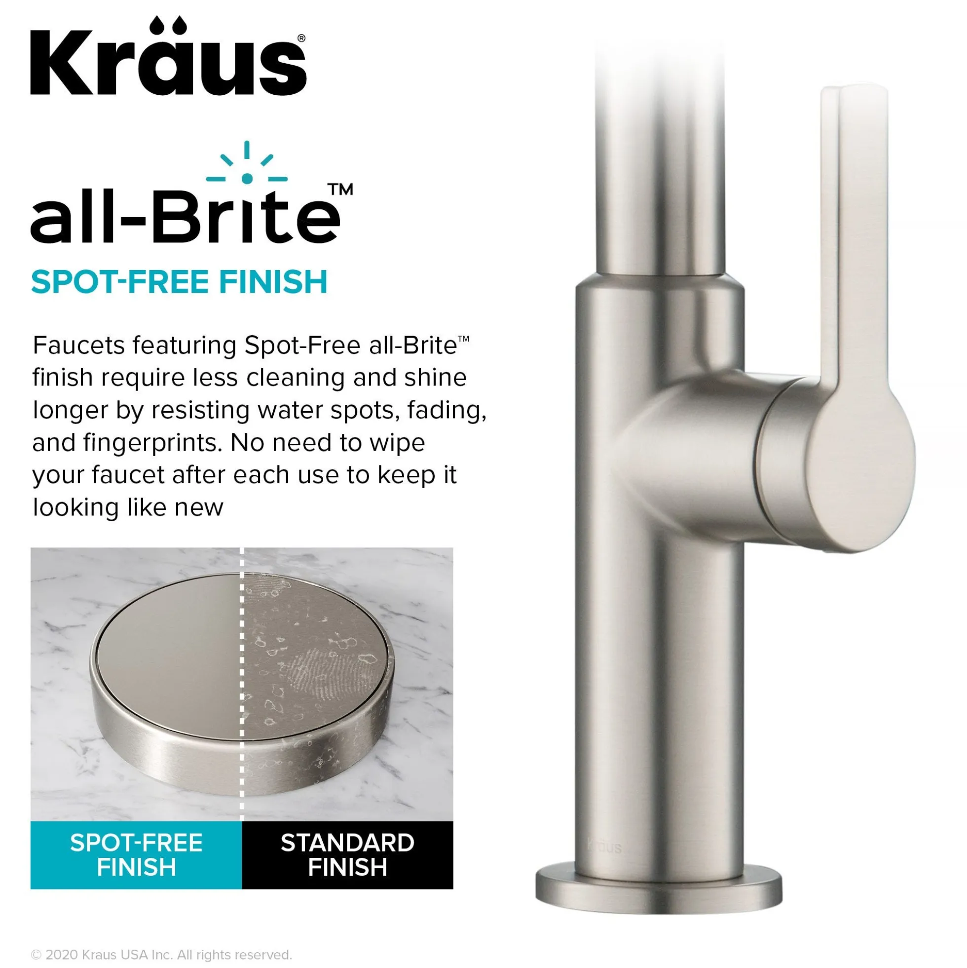 Single Handle Pull Down Kitchen Faucet in Spot Free Stainless Steel