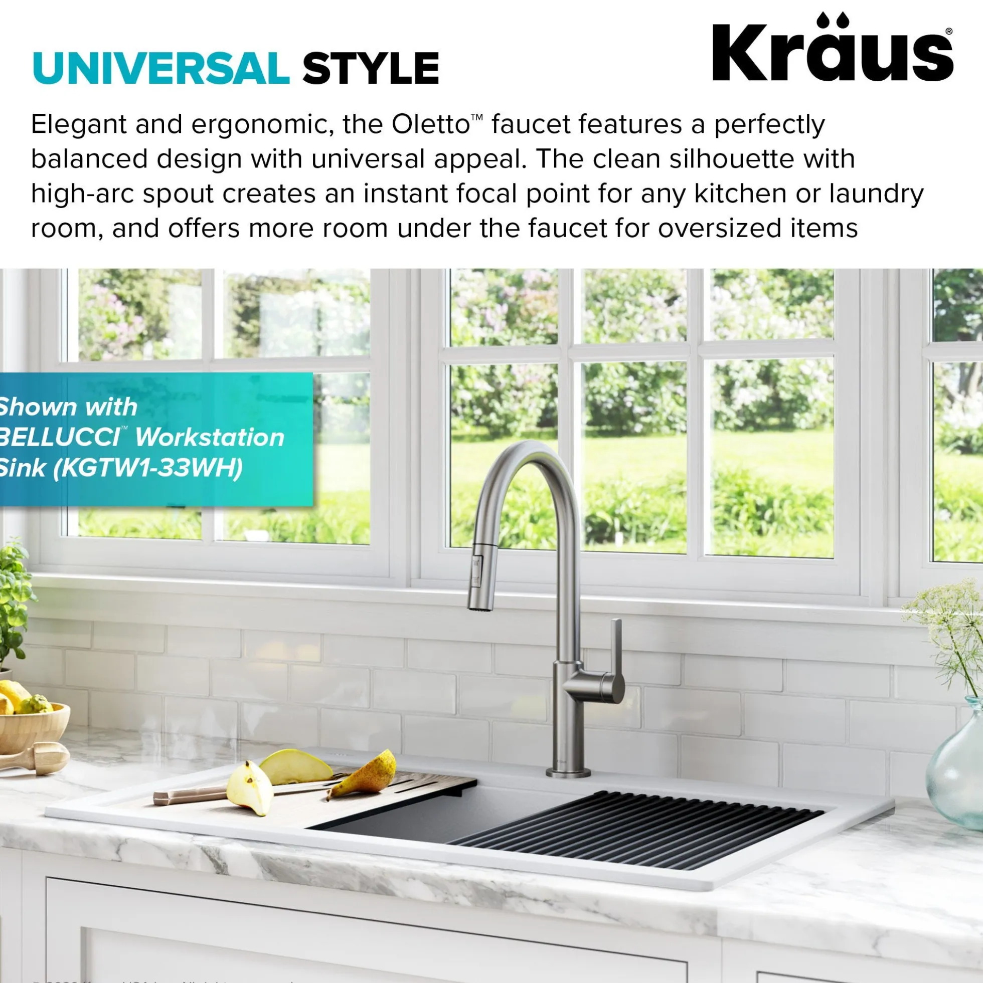 Single Handle Pull Down Kitchen Faucet in Spot Free Stainless Steel
