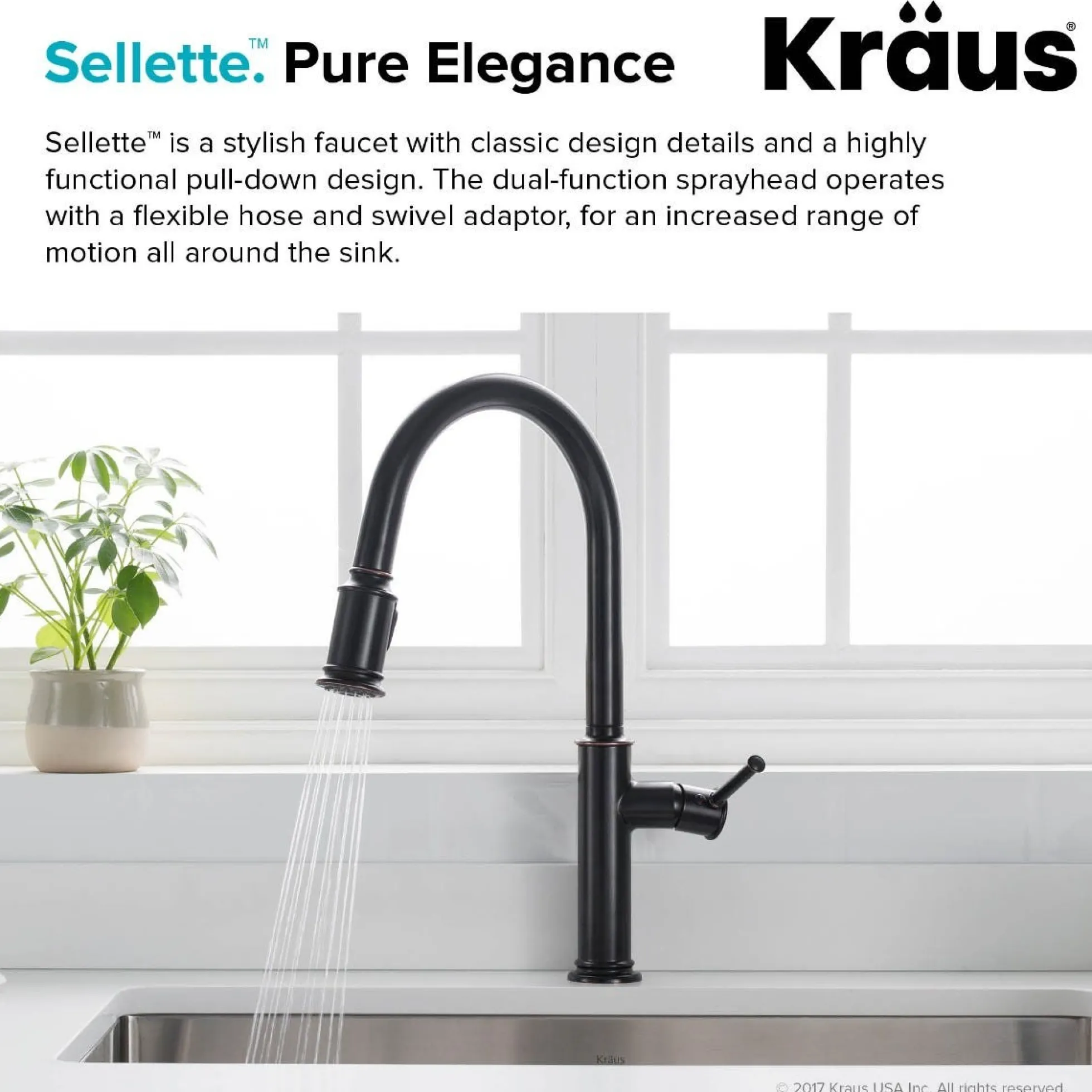 Single Handle Pull-Down Kitchen Faucet in Oil Rubbed Bronze