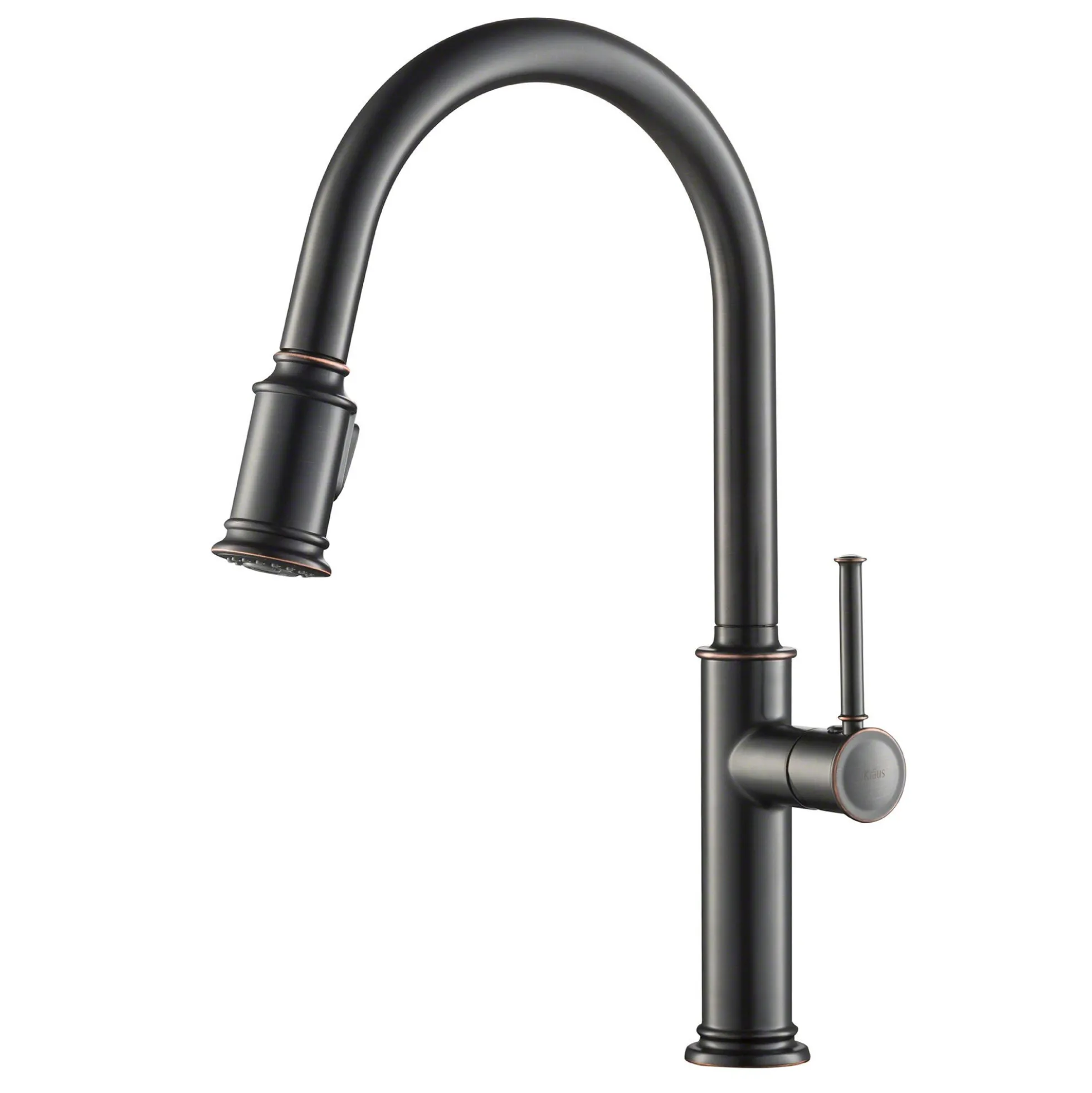 Single Handle Pull-Down Kitchen Faucet in Oil Rubbed Bronze