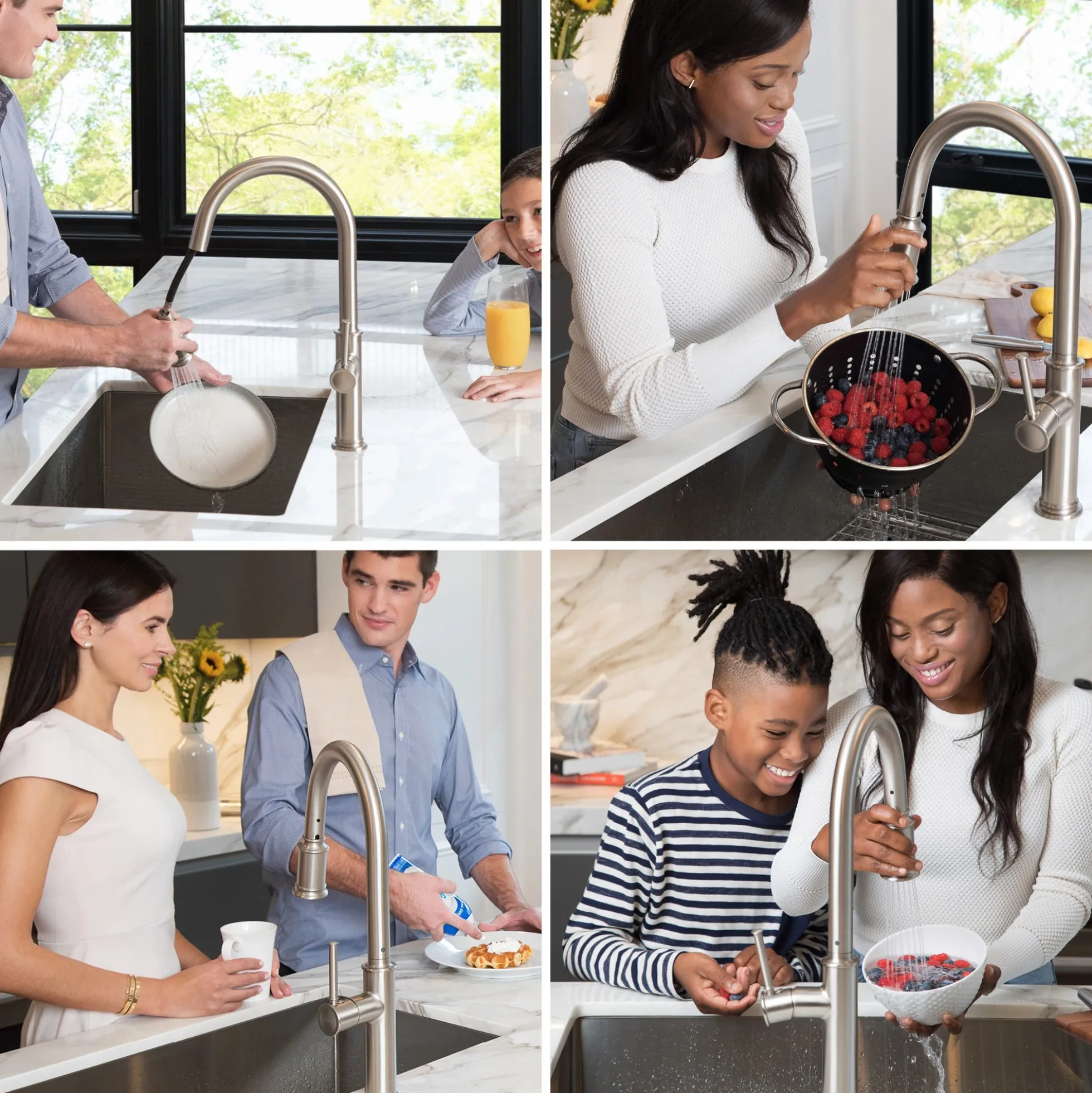 Single Handle Pull-Down Kitchen Faucet in Spot Free Stainless Steel