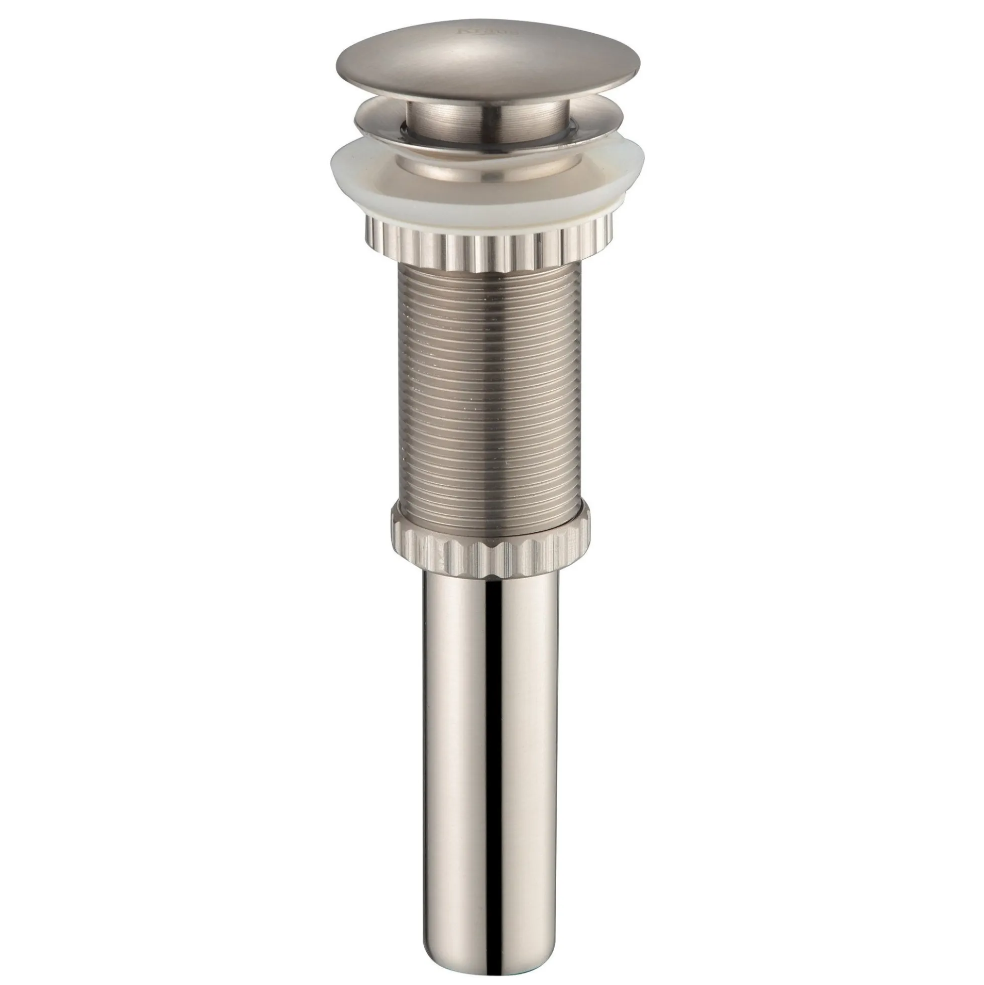 Single Handle Vessel Bathroom Faucet with Pop-Up Drain in Satin Nickel