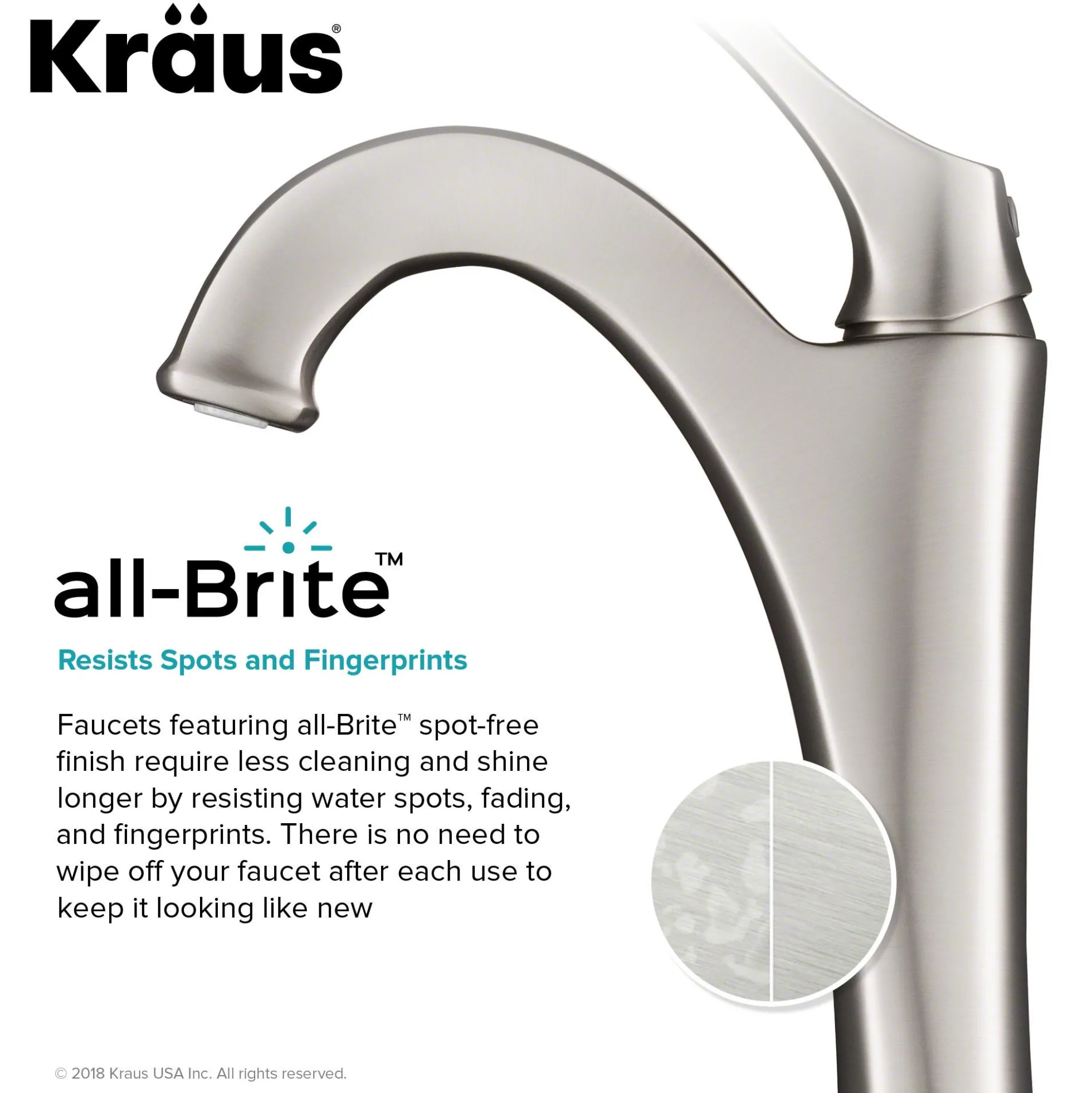 Single Handle Vessel Bathroom Faucet with Pop-Up Drain in Spot Free Stainless Steel