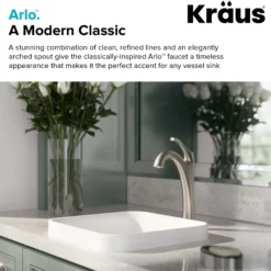 Single Handle Vessel Bathroom Faucet with Pop-Up Drain in Spot Free Stainless Steel
