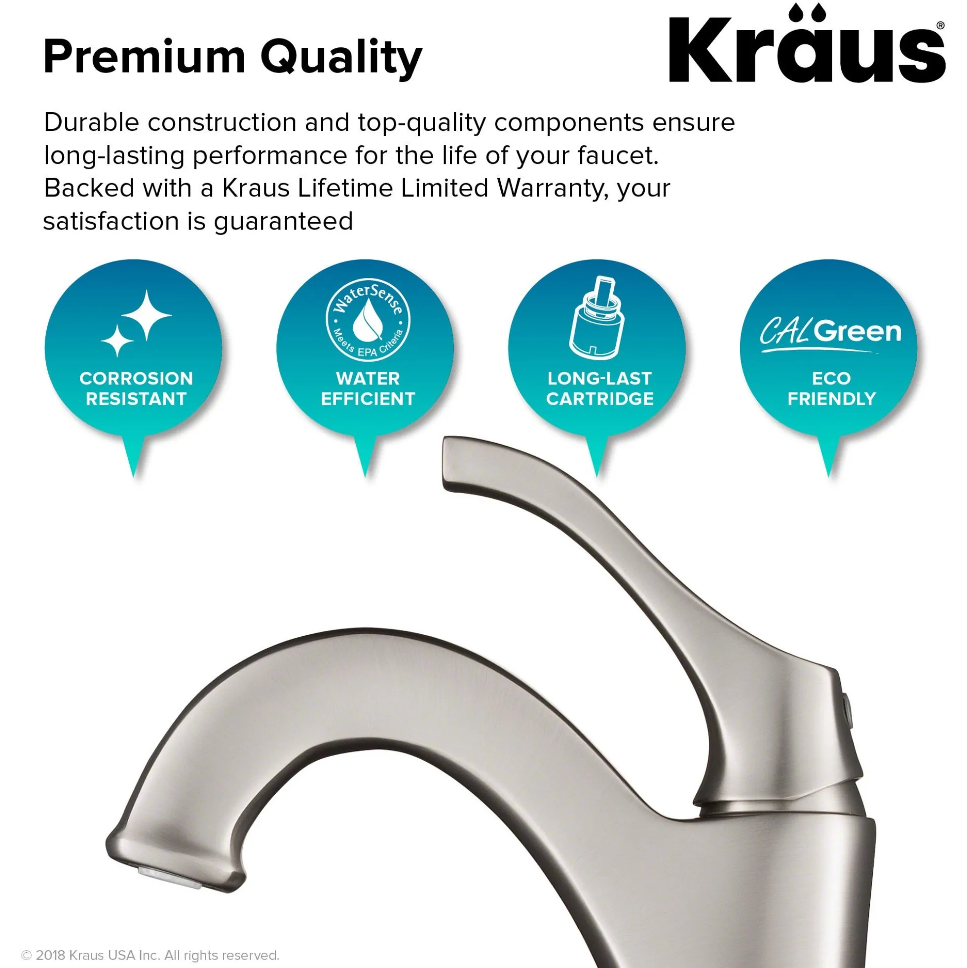 Single Handle Vessel Bathroom Faucet with Pop-Up Drain in Spot Free Stainless Steel