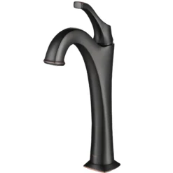 Single Handle Vessel Bathroom Faucet with Pop-Up Drain in Oil Rubbed Bronze