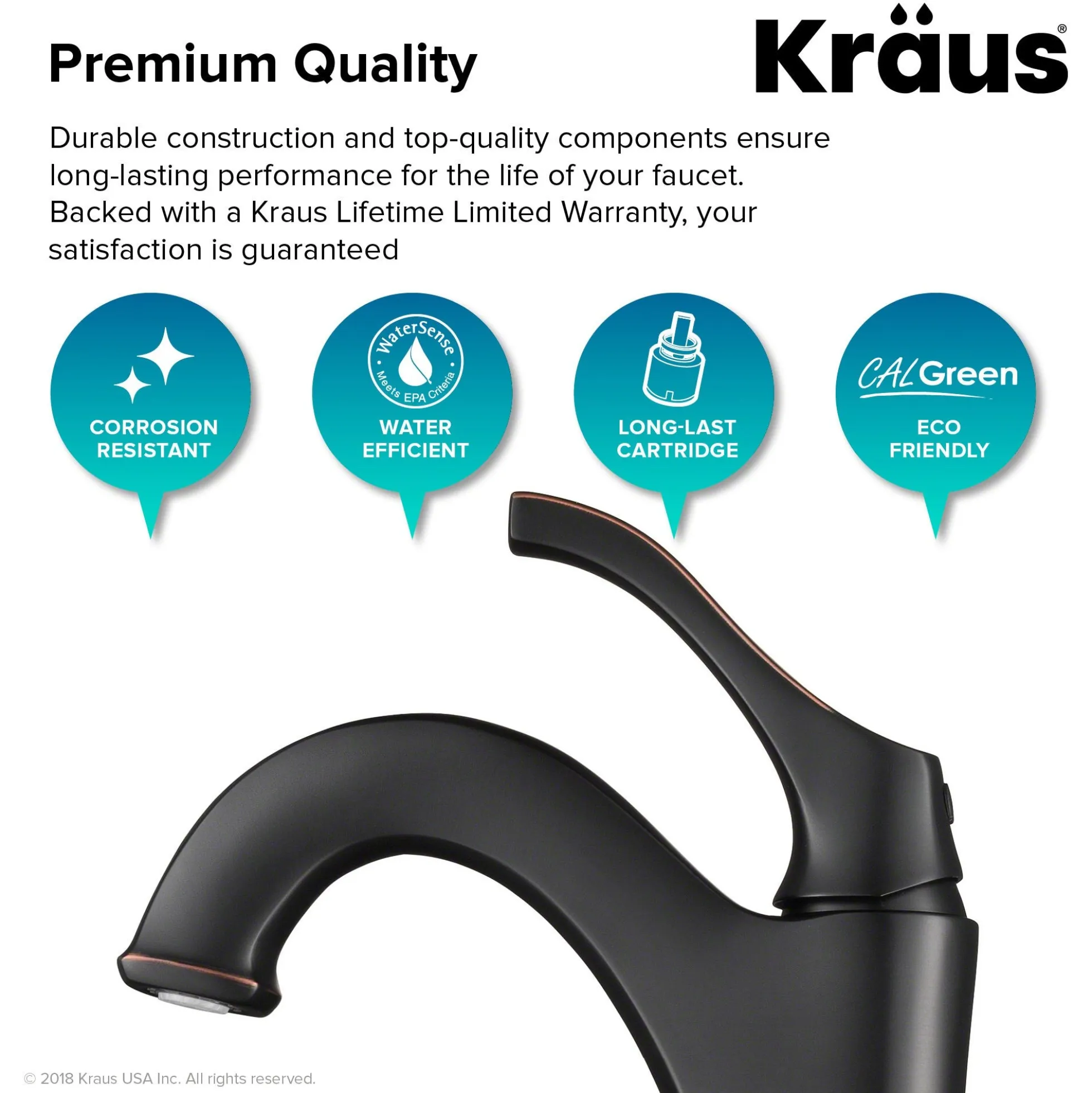 Single Handle Vessel Bathroom Faucet with Pop-Up Drain in Oil Rubbed Bronze