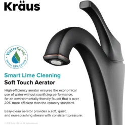 Single Handle Vessel Bathroom Faucet with Pop-Up Drain in Oil Rubbed Bronze