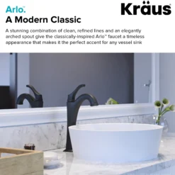 Single Handle Vessel Bathroom Faucet with Pop-Up Drain in Matte Black