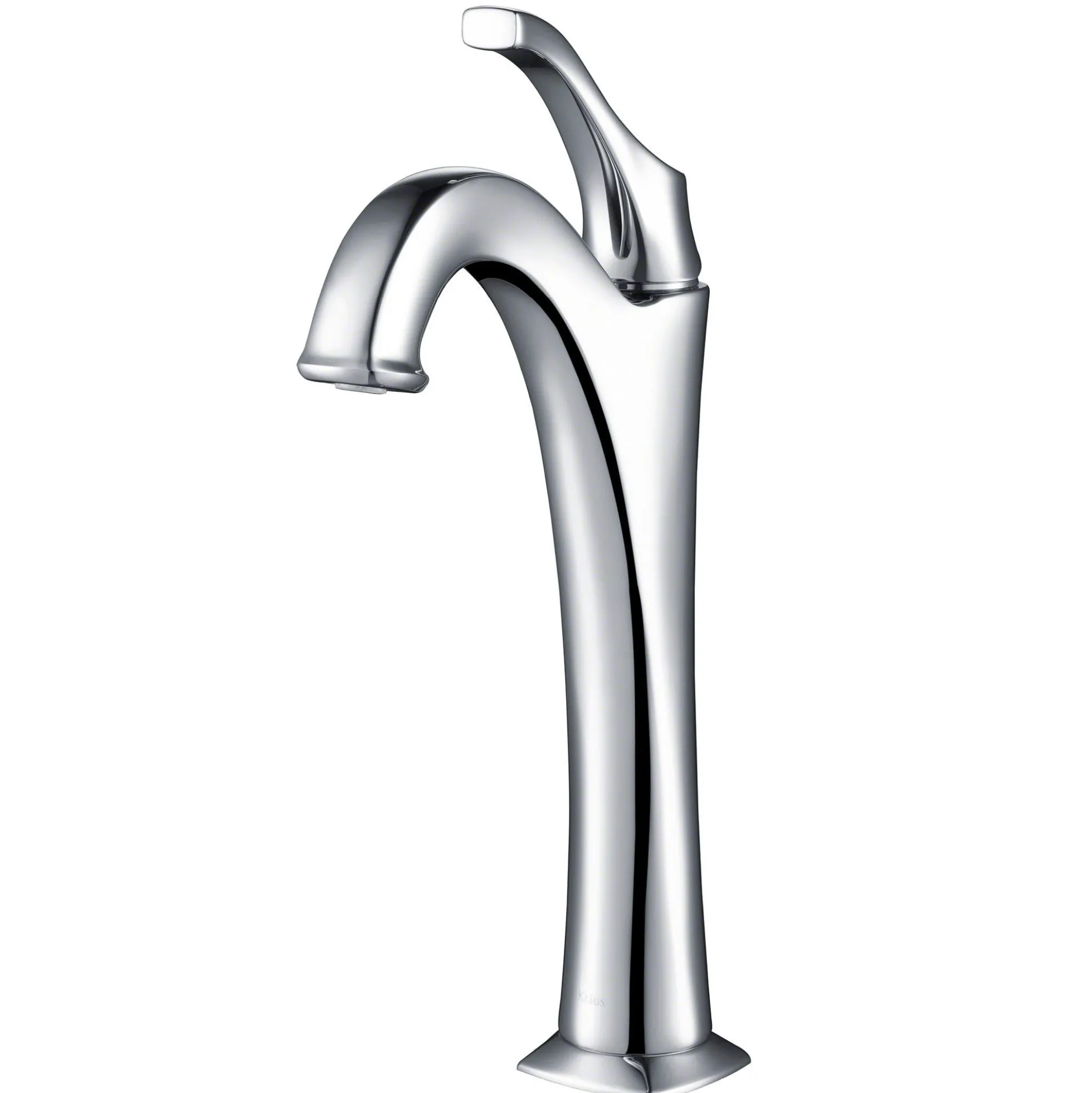 Single Handle Vessel Bathroom Faucet with Pop-Up Drain in Chrome