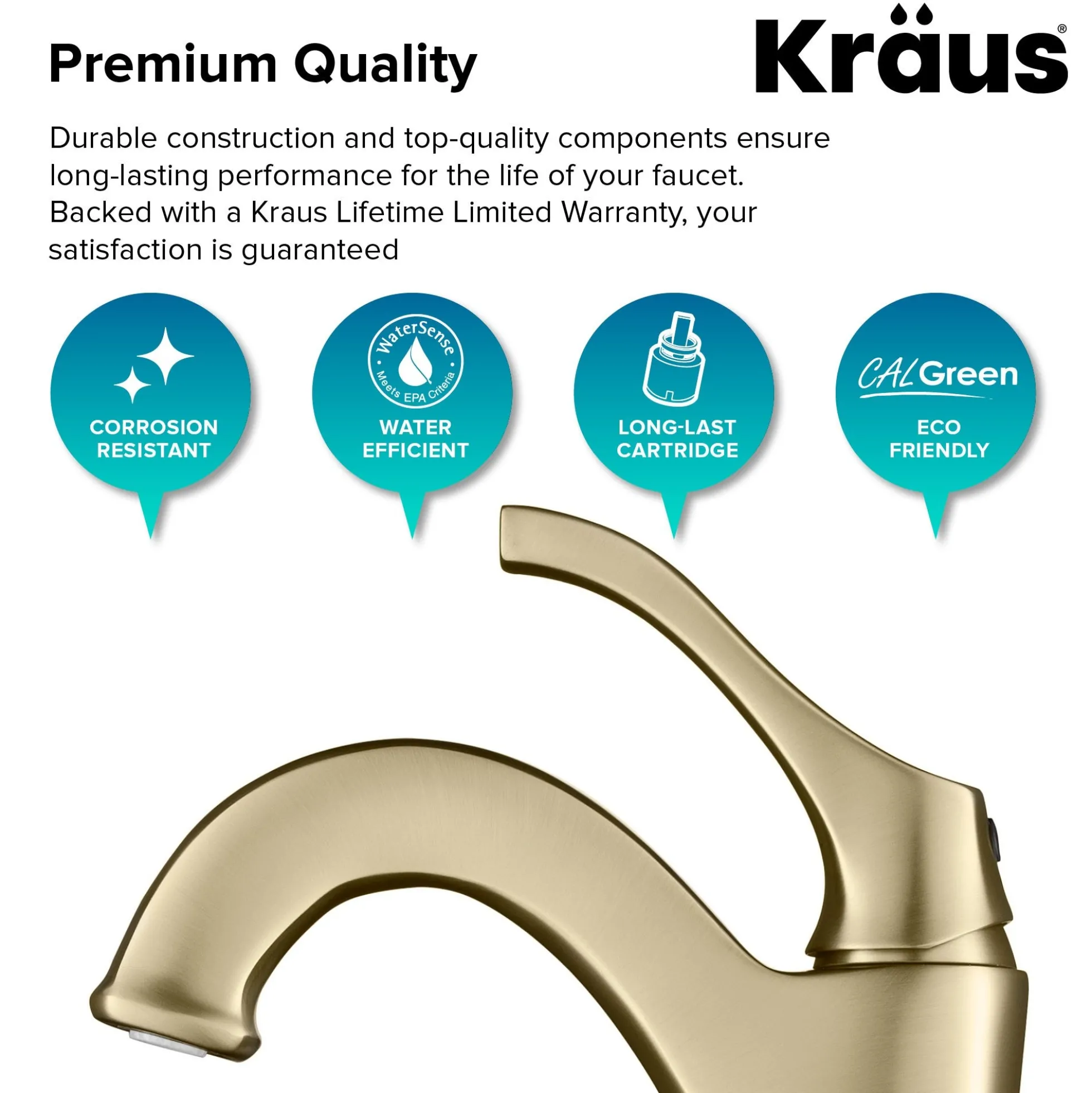 Single Handle Vessel Bathroom Faucet with Pop-Up Drain in Brushed Gold