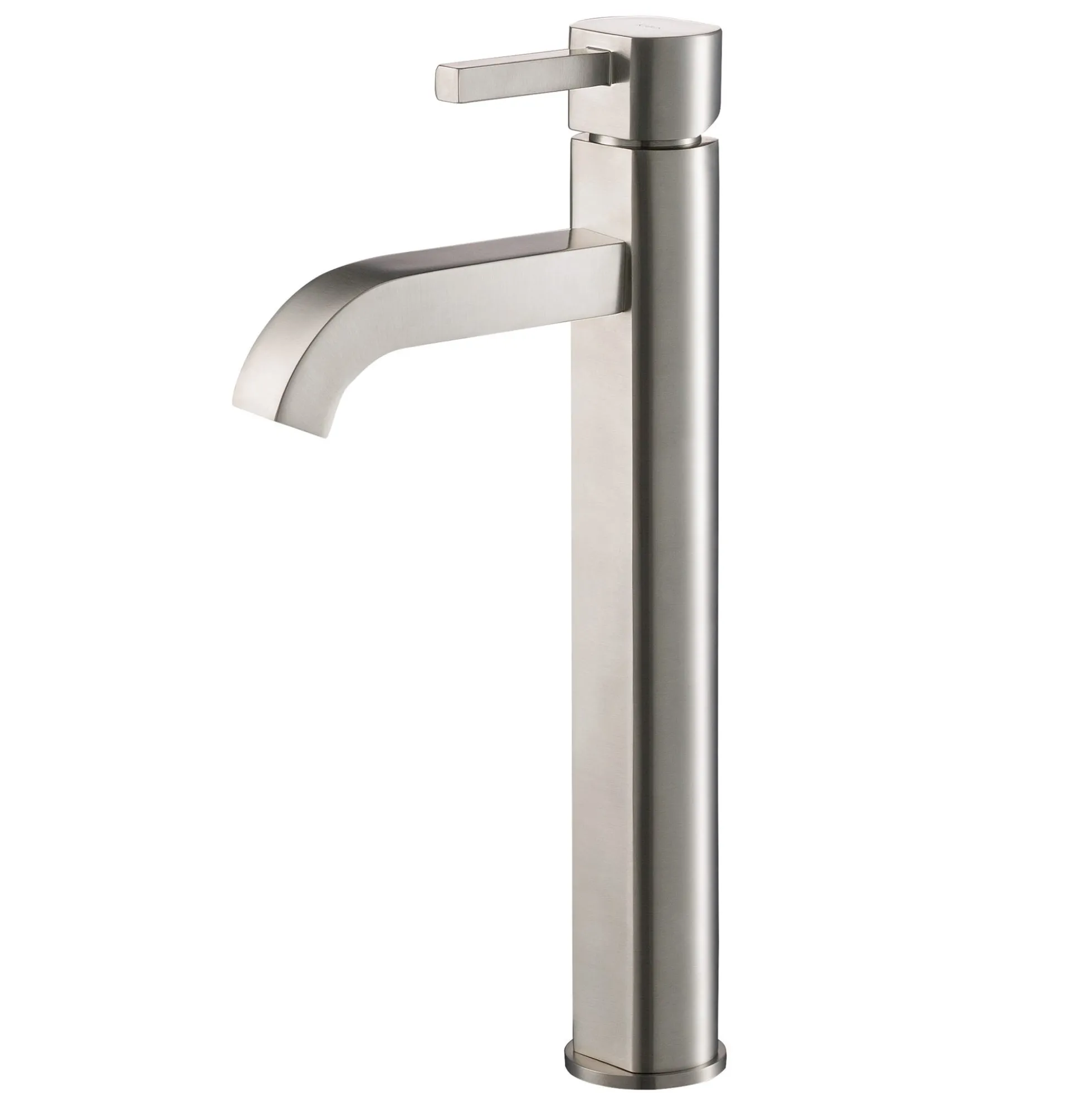 Single Handle Vessel Bathroom Faucet in Satin Nickel