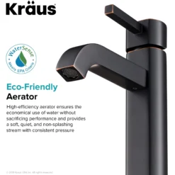 Single Handle Vessel Bathroom Faucet in Oil Rubbed Bronze