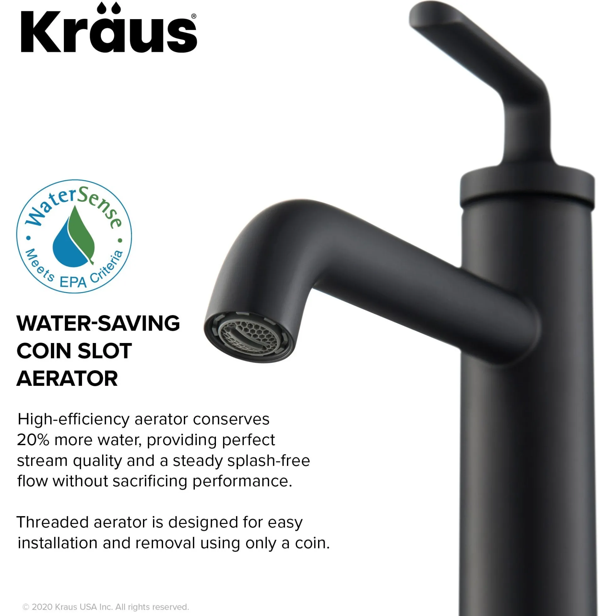 Single Handle Vessel Bathroom Faucet with Pop-Up Drain in Matte Black (2-Pack)