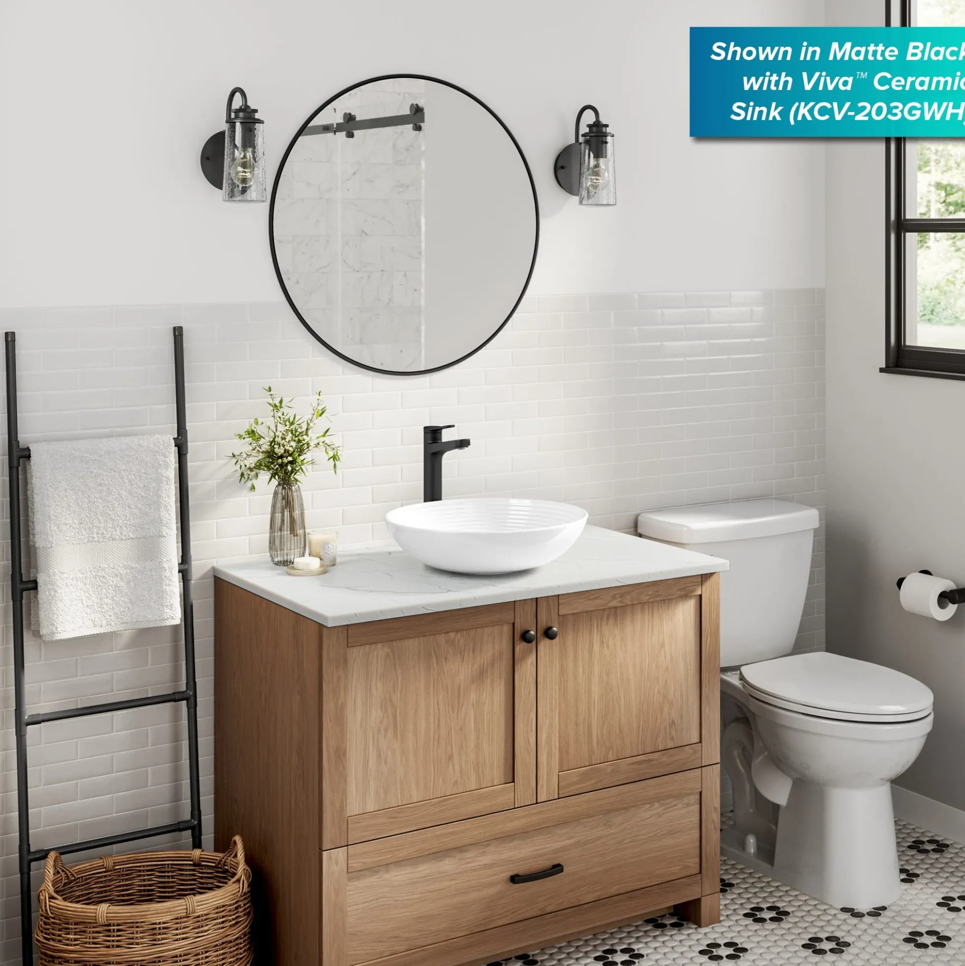 Single Handle Vessel Bathroom Faucet in Spot-Free Brushed Nickel / Matte Black with Pop Up Drain and Supply Lines