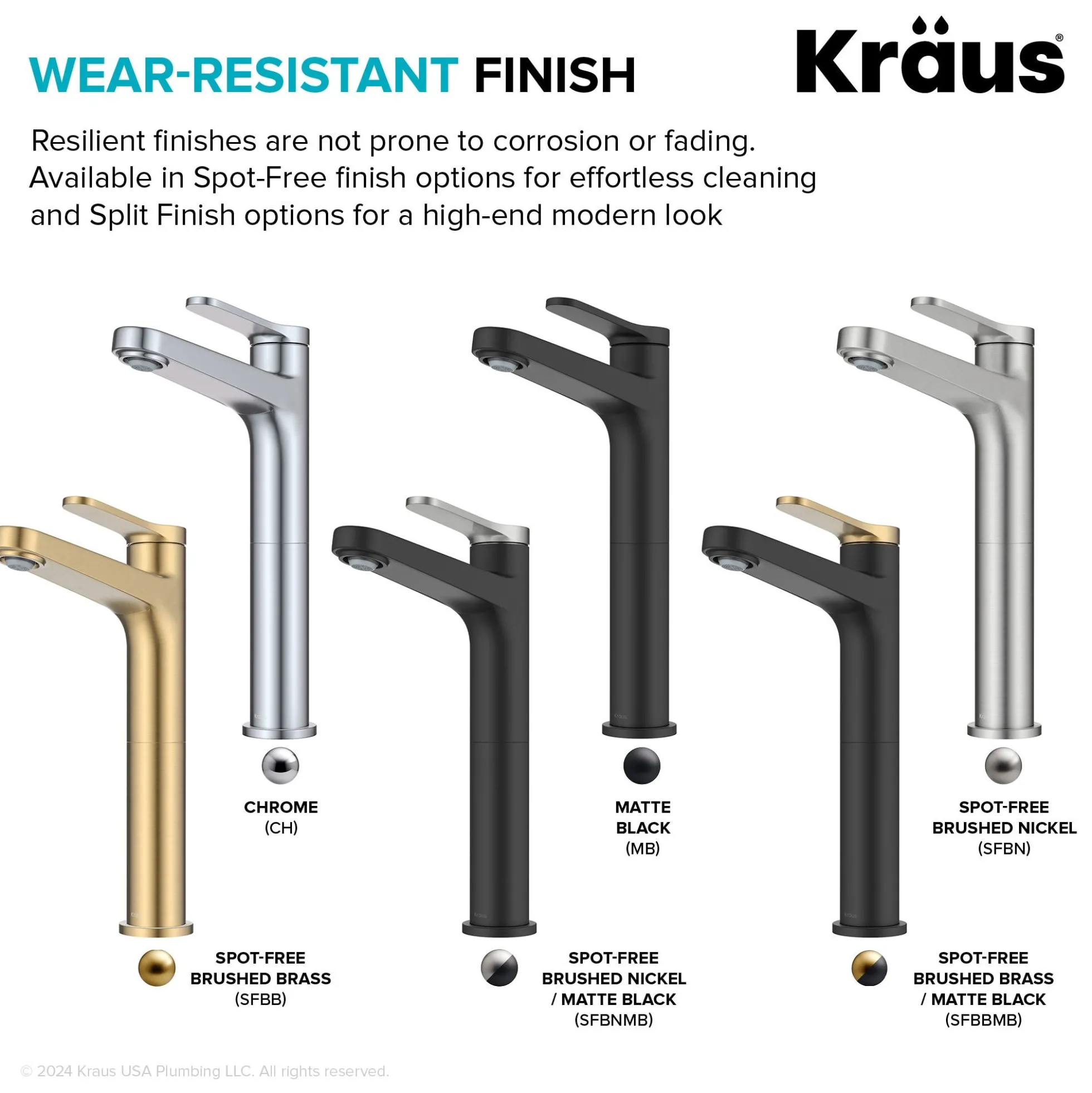 Single Handle Vessel Bathroom Faucet in Spot-Free Brushed Brass / Matte Black with Pop Up Drain and Supply Lines