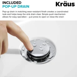Single Handle Vessel Bathroom Faucet in Chrome with Pop Up Drain and Supply Lines