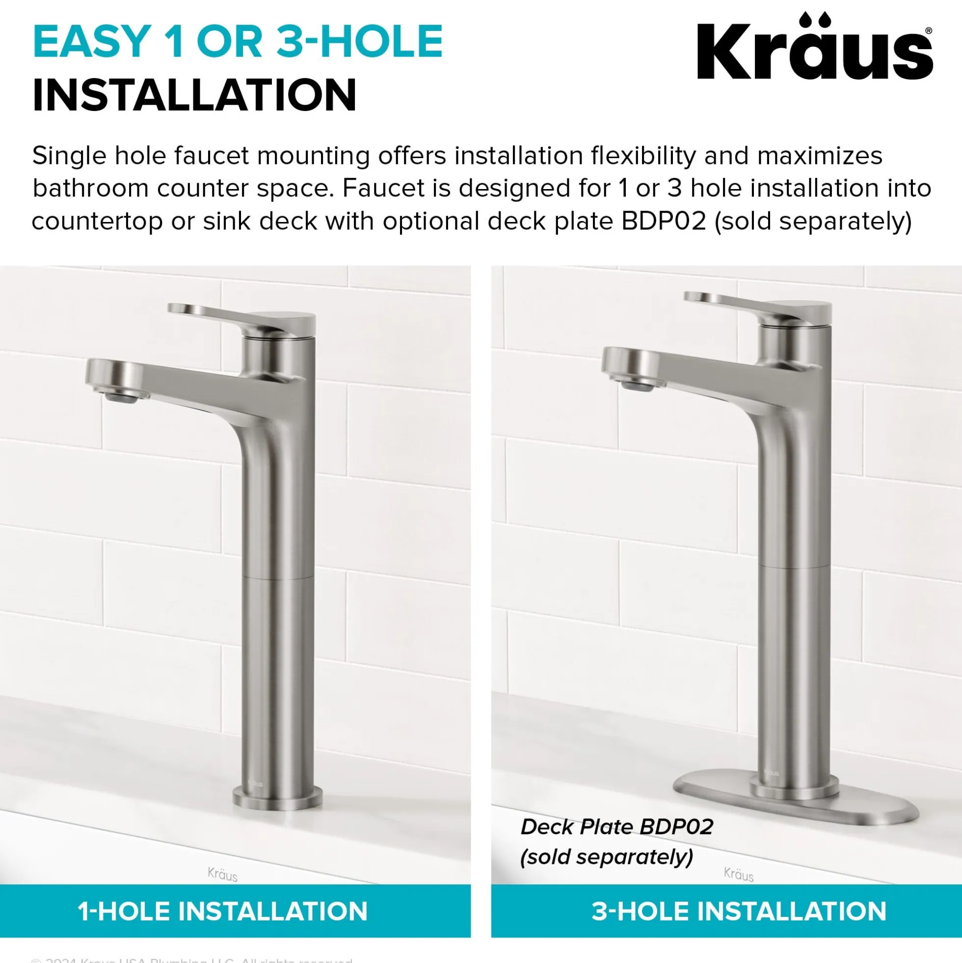 Single Handle Vessel Bathroom Faucet in Chrome with Pop Up Drain and Supply Lines