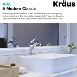 Single Handle Vessel Bathroom Faucet with Pop-Up Drain in Chrome (2-Pack)