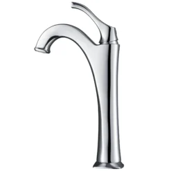 Single Handle Vessel Bathroom Faucet with Pop-Up Drain in Chrome (2-Pack)