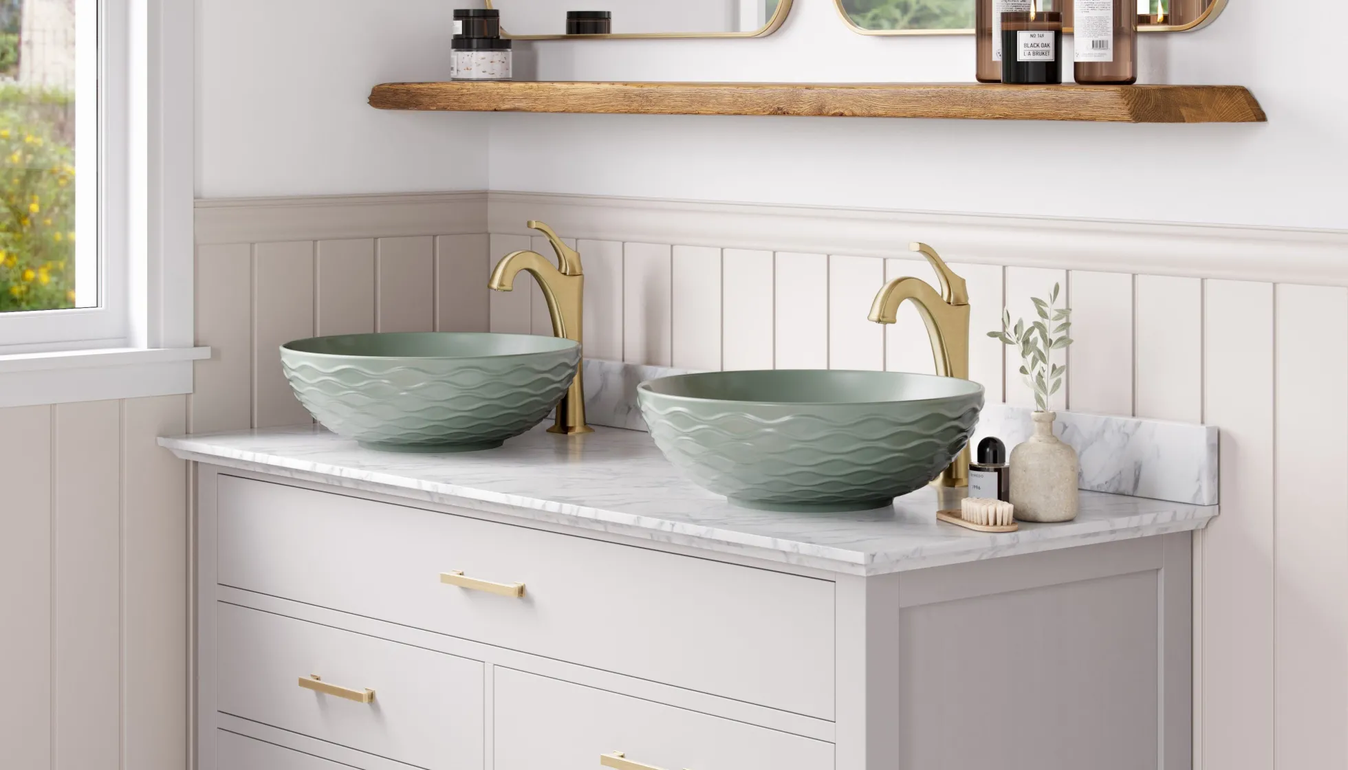 Single Handle Vessel Bathroom Faucet with Pop-Up Drain in Chrome (2-Pack)
