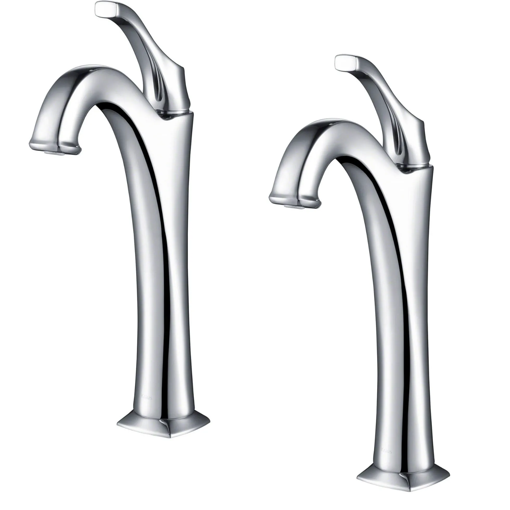 Single Handle Vessel Bathroom Faucet with Pop-Up Drain in Chrome (2-Pack)
