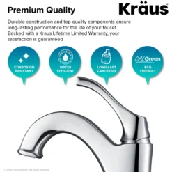 Single Handle Vessel Bathroom Faucet with Pop-Up Drain in Chrome (2-Pack)